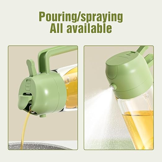 2 In 1 Glass Oil Sprayer And Dispenser - 400ml