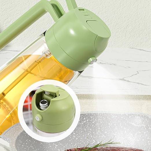 2 In 1 Glass Oil Sprayer And Dispenser - 400ml