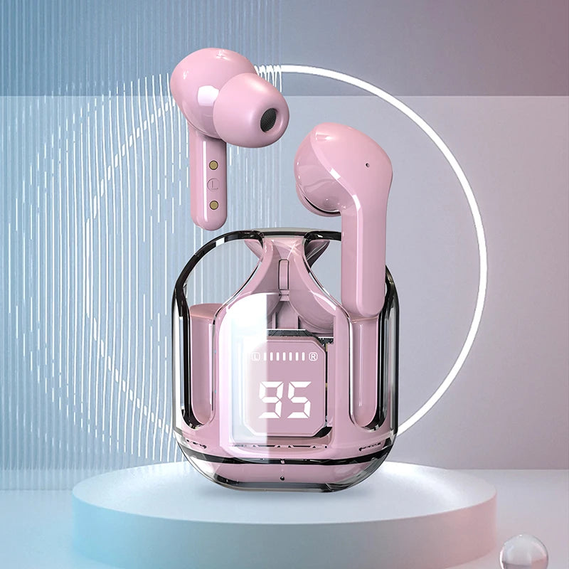 Air31 Earbuds Wireless Crystal Transparent Body Air 31 Ear Buds /with Silicon Pouch (random Color)