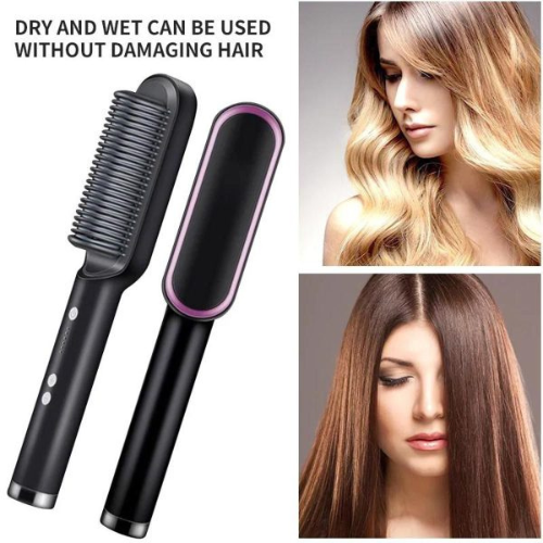 Hqt-909b Electric Professional Hair Straightening Brush